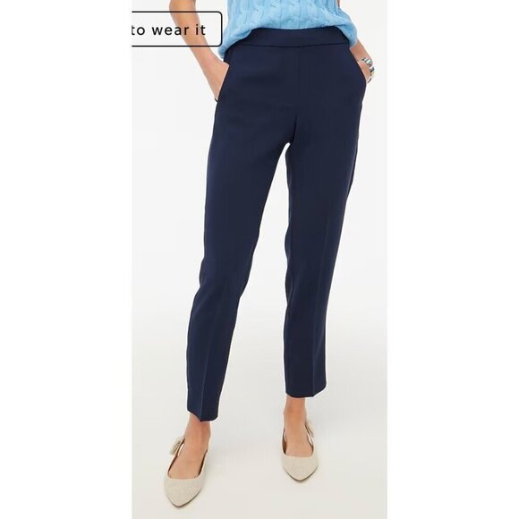 J.Crew $98 Petite Jamie Pant Navy Size 2P BT209 - Picture 1 of 5